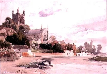 Kathedrale von Worcester: Vom Fluss aus gesehen